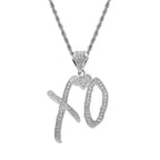 Ice Out Zircon Polite Gesture Middle Finger Necklace Men Women Punk Hip Hop Rap Rock Party Jewelry Gift