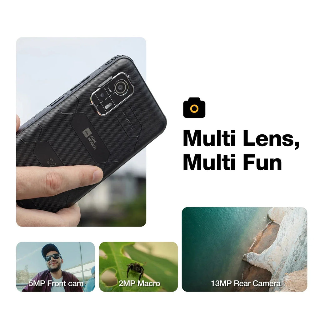 [World Premiere]AGM H MAX Rugged Smartphone 10000mAh Battery 4+128GB HD+ Display 3 Card Slot NFC OTG Reverse Charge Waterproof Lootquake LLC