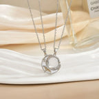 LATS New Stainless Steel Magnetic Sun Moon Couple Necklace Fashion Chain for Men and Women Good Friend Gifts Trend Jewelry
