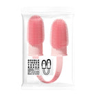 Dog Super Soft Pet Finger Toothbrush Teeth Cleaning Bad Breath Care Nontoxic Silicone Tooth Brush Tool Dog Cat Cleaning Supplies Finger Dog Toothbrush Silicone Finger Brush for Dogs Cats Teeth Cleaning Stevvex