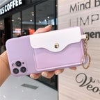 Luxury Wallet Phone Case For iPhone 13 Pro Max 11 12 Pro Max X XR XS 7 8 Plus 13 Mini Soft Silicone Handbag Card  Phone Case Wallet Compatible iPhone Bag Cover Stevvex