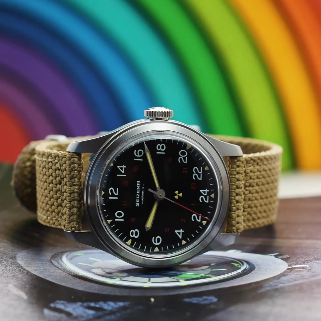 Merkur Retro Watch 50m Skin Diver Watch Vintage 24H Automatic Mechanical Watch  38mm Luminous Waterproof Watch Relogio Masculino