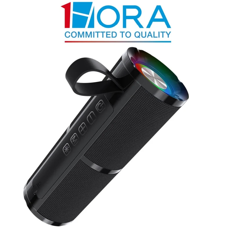 1HORA Bluetooth Speaker Portable Outdoor Portable Wireless Speaker with 2 RGB Light Modes 4 Hours Playtime 2400mAh Type C Charg Lootquake LLC