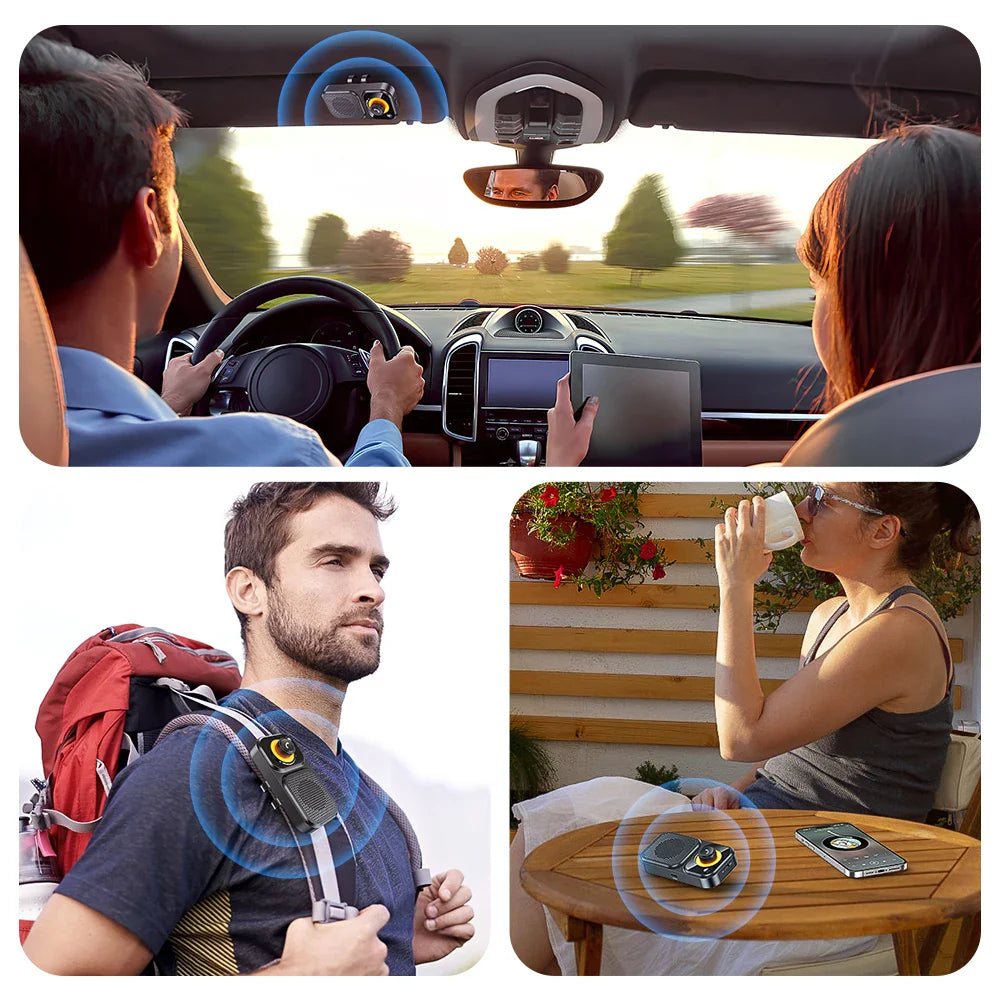 Bluetooth 5.4 Speaker Handsfree Car Kit Sun Visor Clip Wireless Audio Receiver Speakerphone Wireless Stereo MP3 Music Player Lootquake LLC