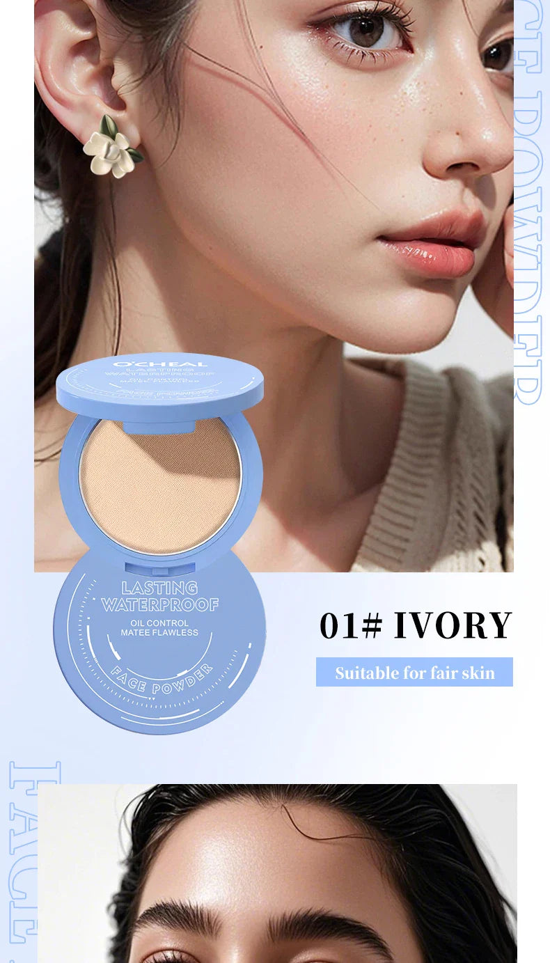 Ocheal Matte Face Setting Powder Oil-control Lightweight Radiant Foundation Pressed Powder Face Full Coverage Makeup Cosmetic Lootquake LLC