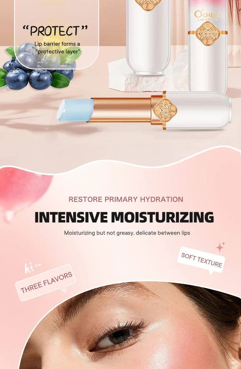 Fruit flavored moisturizing lipstick, neutral and natural, lip care, used to moisturize and prevent dryness, care for lip skin Lootquake LLC
