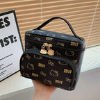 Sanrio Hello Kitty Handbag Cosmetic Bag Hot Selling Item New Product Kawaii Cartoon High-Capacity Outdoors Campus Adult Student Pi-Mart