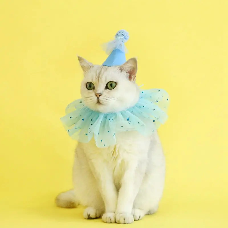 Pet Dog Birthday Party Dog Hat Candy Color Dot Lace Cat Bib Suit Cute Small Medium Dogs Costume Cap Pet Products Accessories Lootquake LLC
