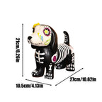 Halloween Animal Statue Skeleton Dog Cat Figurines Room Decor  Resin Halloween Decorations Table Centerpieces for Porch Patio Lootquake LLC