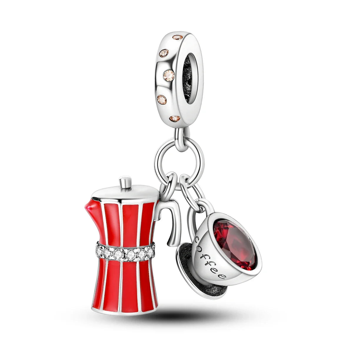 Coffee Cup Charms 925 Silver Beads For Woman Fit Original Bracelet Making Fashion Jewelry Lootquake LLC