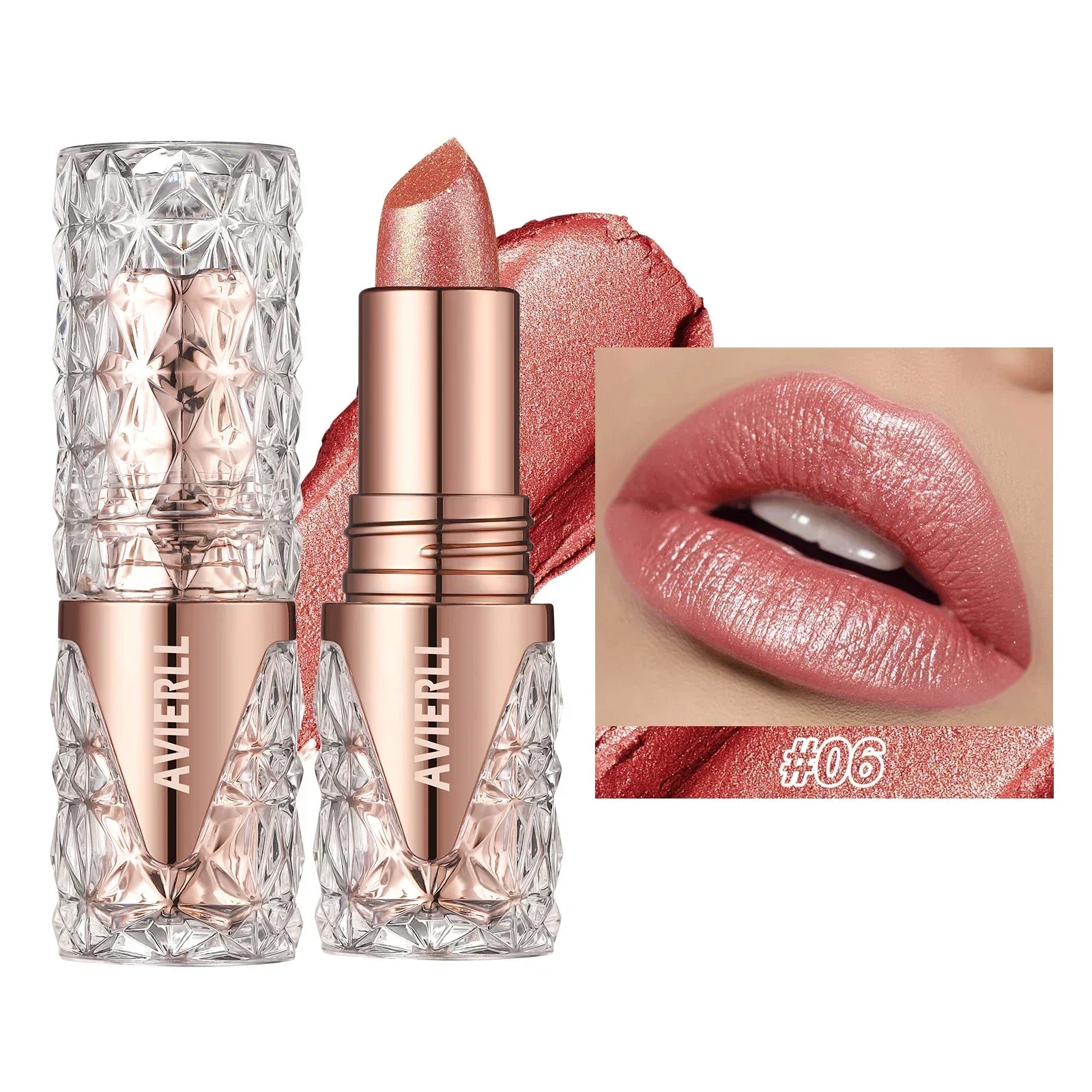 Fine Glitter lipstick, Quicksand Gold Lipstick, Moisturizing Silky Mermaid Girl Pink, Long-Lasting Waterproof Grapefruit Orange Lootquake LLC