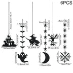 1set Halloween Decoration Banner Bunting Scary Spider Ghost Bat Hanging Garland Pull Flag Pendant For Halloween Party Home Decor Lootquake LLC