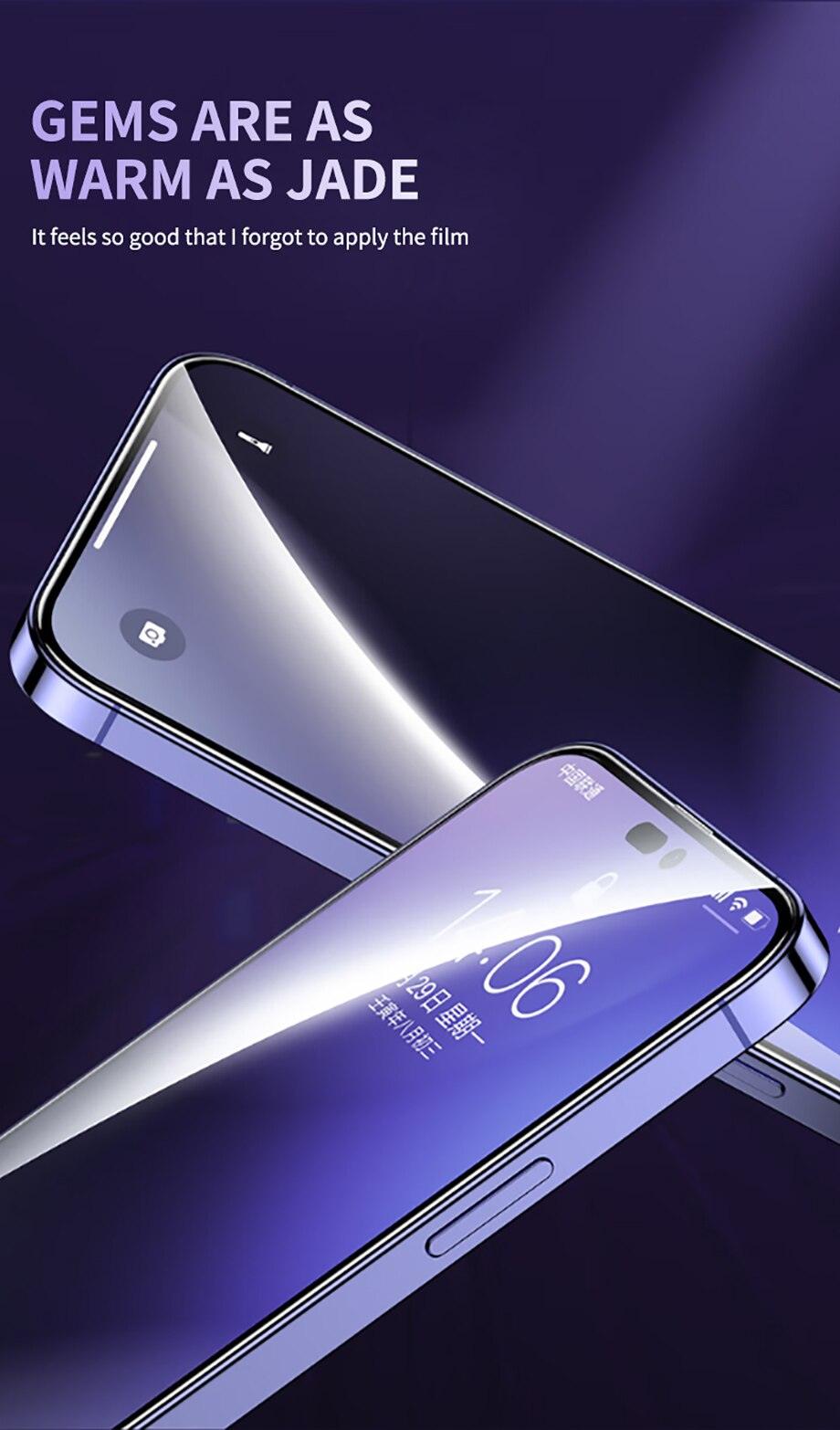 40D High Quality Full Cover Screen Protector For iPhone 14 13 12 11 PRO MAX Tempered Glass For Iphone XS XR X14 13 12 Mini Plus  Tempered Glass Screen Protector Compatible For iPhone Stevvex