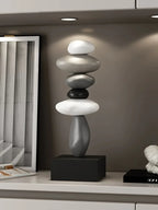 Modern Art Feng Shui Stone Resin Sculpture Wine Cabinet Decor Living Room Desktop Home Decoration Stone Statue Model Figurines
