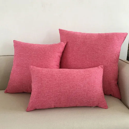 Solid Sofa Cushion Cover 30x50/40x40/45x45/40x60/50x50/55x55/60x60cm Decorative Throw Pillow Case For Car Seat Chair