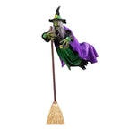 Flying Witch Halloween Decor Flying Hover Witch Realistic Halloween Witch Decor On Broom Halloween Decorations For home garden Lootquake LLC