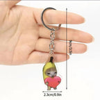 Funny Banana Cat Key Chain Creative Acrylic Happy Cats Schoolbag Pendant Bag Accessories DIY Mobile phone Lanyard Student Gift Lootquake LLC