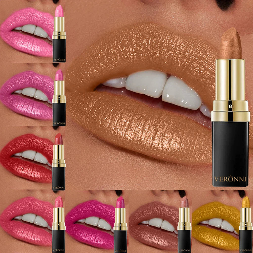 Diamond Shimmer Lipstick Lip Gloss High Pigmented Long Lasting 10 Colors Glitter Lipgloss Lips Makeup Cosmetics Sexy Make Up Lootquake LLC