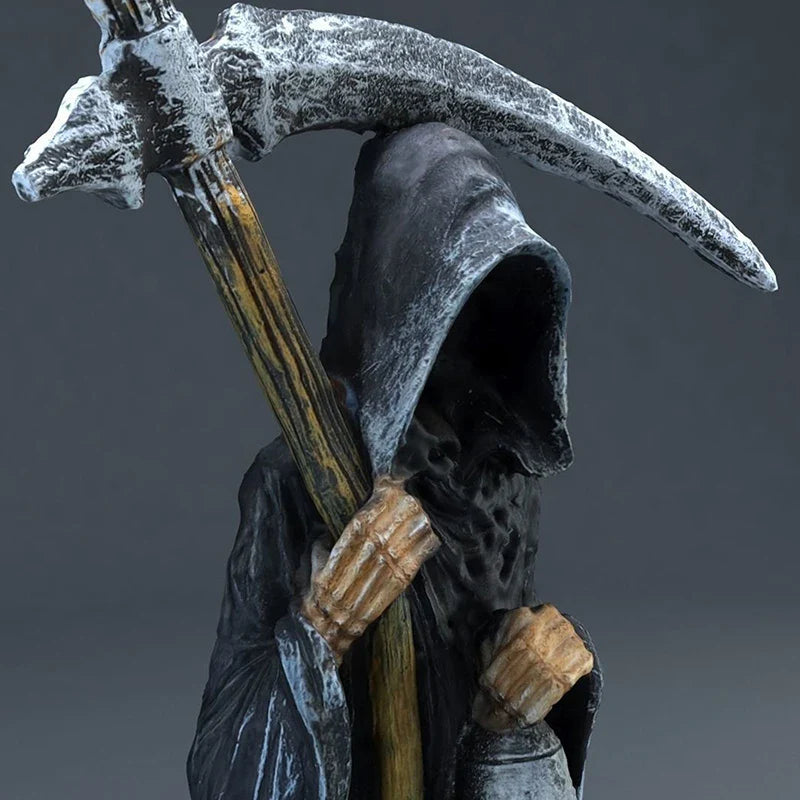 Holy Death Statue Standing Religious Decorative Figurine Grim Reaper Holding Scythe Statue Altar Halloween Lootquake LLC