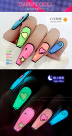 Fluorescence Lacquer Nail Polish Gel UV&LED Fluorescent Gel Semi-permanent Varnish Soak Off Gel Polish12 Colors/set Lootquake LLC