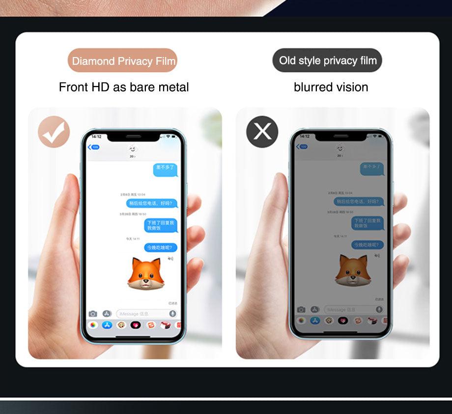 200D Anti Glare Tempered Glass For iPhone 13 12 11 14 Pro Max Mini Privacy Screen Protector iPhone 14 7 8 Plus XR X Screen Glass Anti Spy Tempered Glass Screen Protector Full Coverage Stevvex
