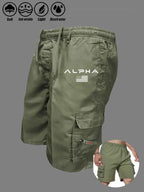 American Flag Eagle Cargo Shorts - Multi-Pocket THRIXINE