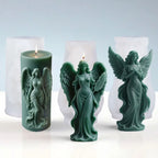 Wings Goddess Scented Silicone Candle Mould DIY Prayer Angel Sculpture Gypsum Resin Mold Women Candle Making Supplies Home Decor Lootquake LLC