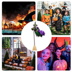 Flying Witch Halloween Decor Flying Hover Witch Realistic Halloween Witch Decor On Broom Halloween Decorations For home garden Lootquake LLC