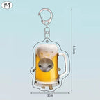 Funny Banana Cat Key Chain Creative Acrylic Happy Cats Schoolbag Pendant Bag Accessories DIY Mobile phone Lanyard Student Gift Lootquake LLC