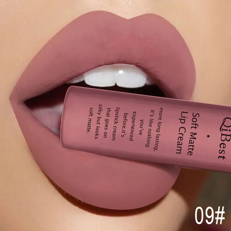 Matte Liquid Lipstick Waterproof Long Lasting Sexy Velvet Lip Gloss Nude Pigment Red Black Women Beauty Makeup Cosmetics