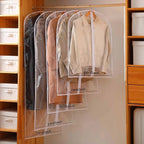 Clothes Dust Cover Plastic Waterproof Transparent Clothing Covers Home Storage Bag Clothing Hanging Garment Bag Wardrobe Storage Lootquake LLC