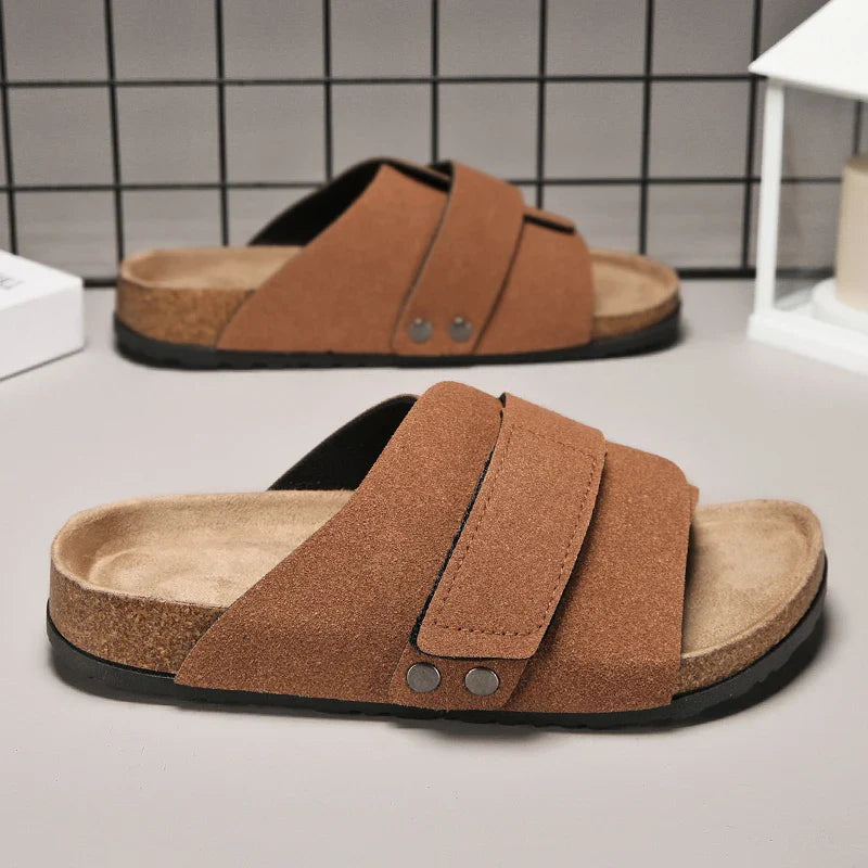 Brand Men Women Sandals Summer Designer Couple Cork Clogs Sandals Luxury Classic Unisex Mules Beach Slide With Adjustable Buckle Lootquake LLC