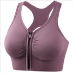 Women's sports bra front zipper design THRIXINE