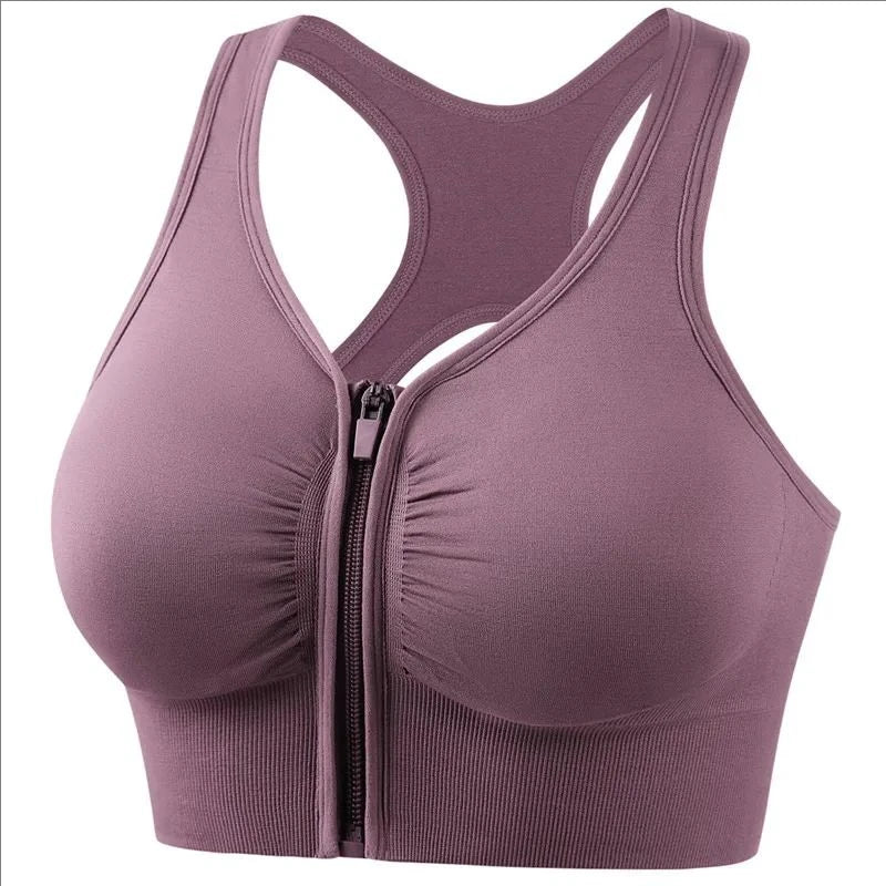 ZipFit Women's Sport Bra - Fashionable Yoga & Gym Top THRIXINE