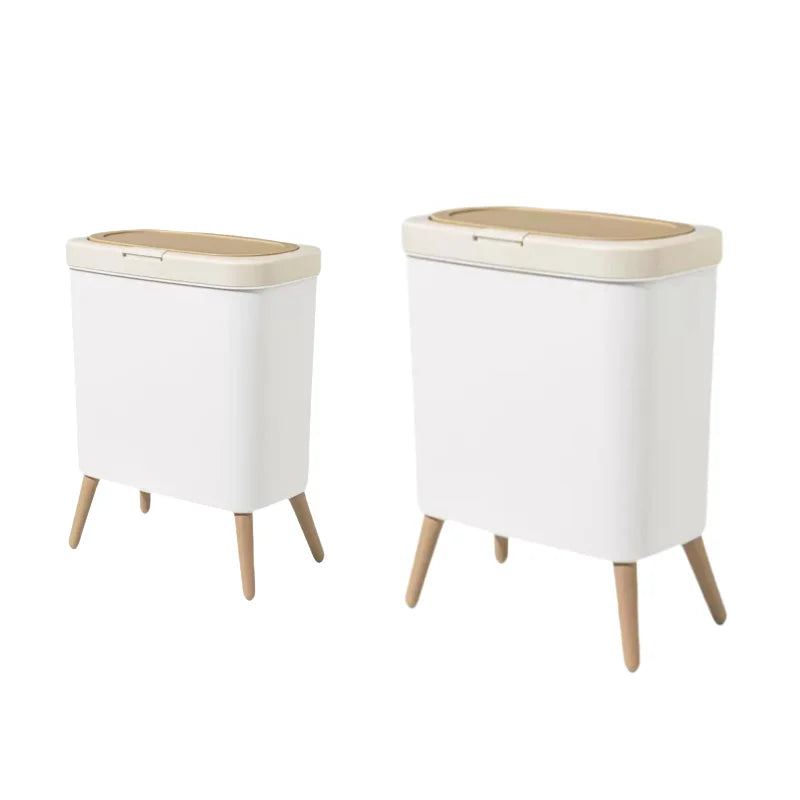 Kitchen Bathroom Living Room Office Bedroom Household Trash Can Small Medium Large Size Waste Bin with Lid Lootquake LLC