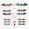Halloween 3D Luminous Bats Decoration Plastic Bat Wall Stickers for Home Window Decor Yard Sign Outdoor Lawn Spooky Party