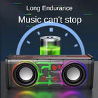 Bluetooth 5.0 Dual Speakers Wireless RGB1800mAh Transparent Mecha Speakers  Light Effect Loudspeaker Bass Subwoofer Mini Speaker Lootquake LLC