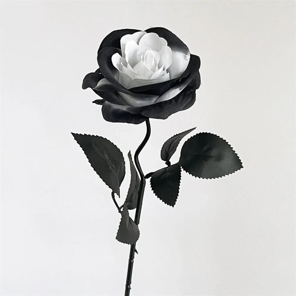 Halloween Decoration Artificial Flowers Bouquet With Pumpkins & Black Roses, Halloween Table Centerpiece For Dining Living Room Lootquake LLC