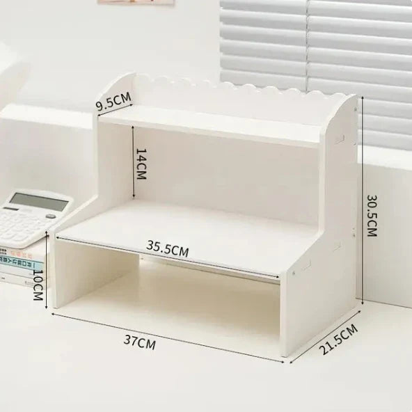 INS Stationery Desk Organizer Stackable Desktop Storage Box Clear Plastic Office Supplies Jewelry Storage Case for Books Sundry Lootquake LLC