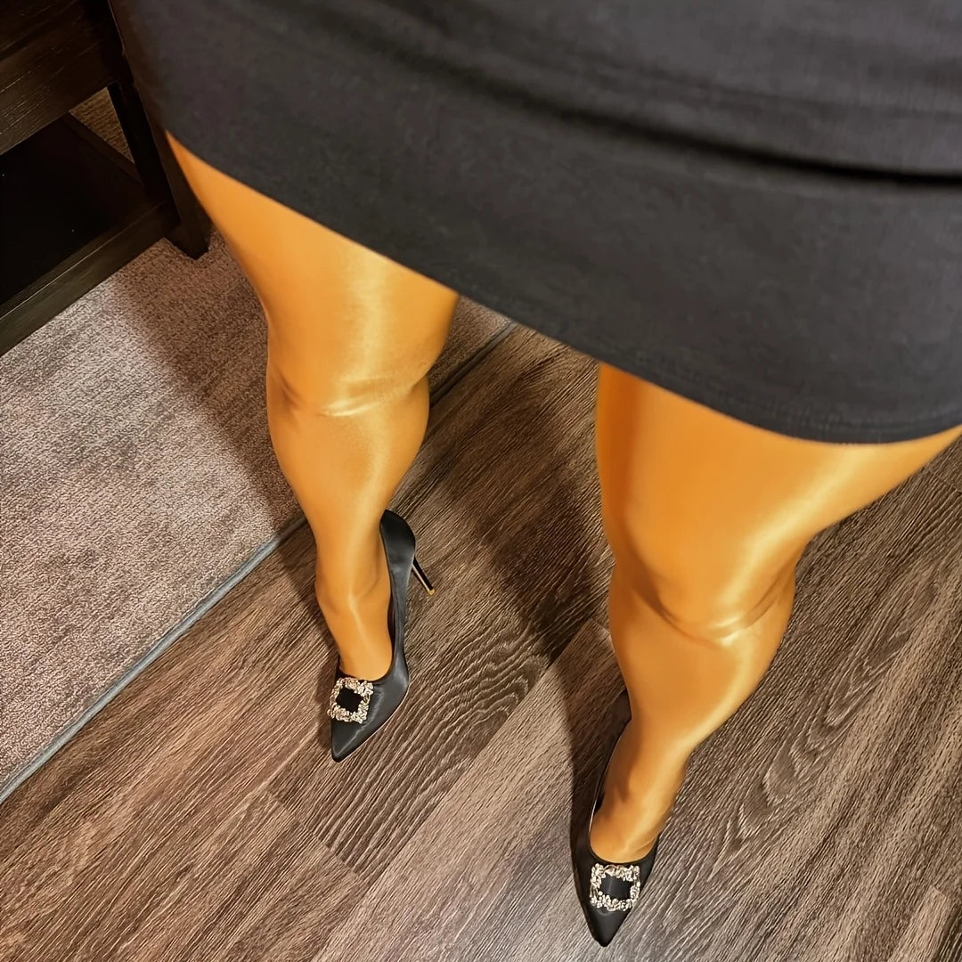 Luxury Oil Gloss Stockings 40 Den Luxury Oil Gloss Thick Pantyhose - Autumn and Winter Sexy Business Formal 1Pair Lootquake LLC