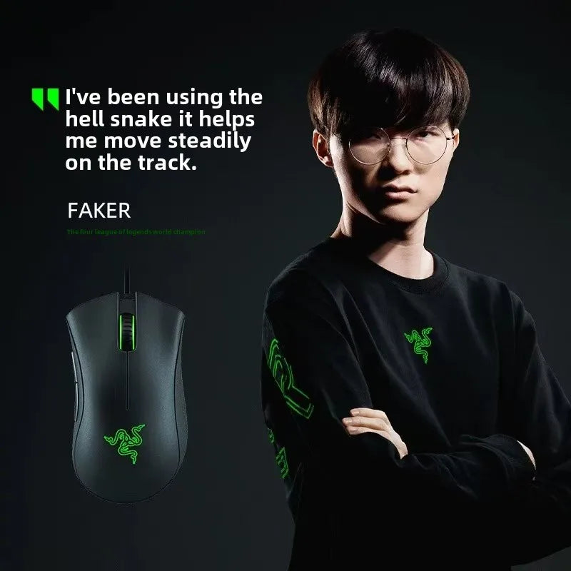 Original Razer Wired Gaming Mouse Optical Sensor 6400 DPI Gaming Mouse For Laptop Optical Mouse Light Speed Mouse Lootquake LLC