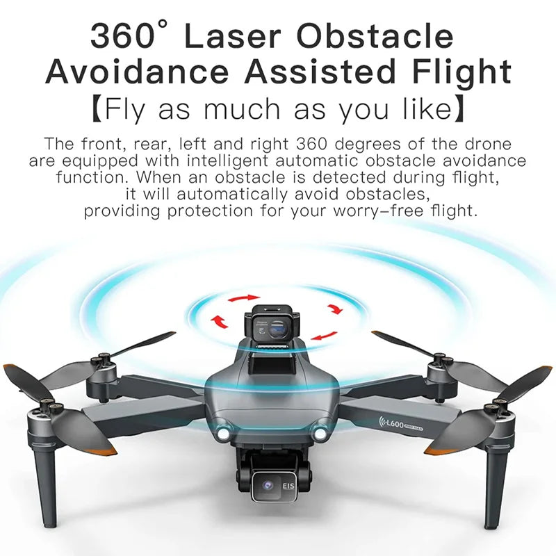 2026 4K Professional HD Dual Camera New L600 PRO MAX GPS Drone 5KM 3-Axis Gimbal 360 Obstacle Avoidance Brushless Quadcopter Toy