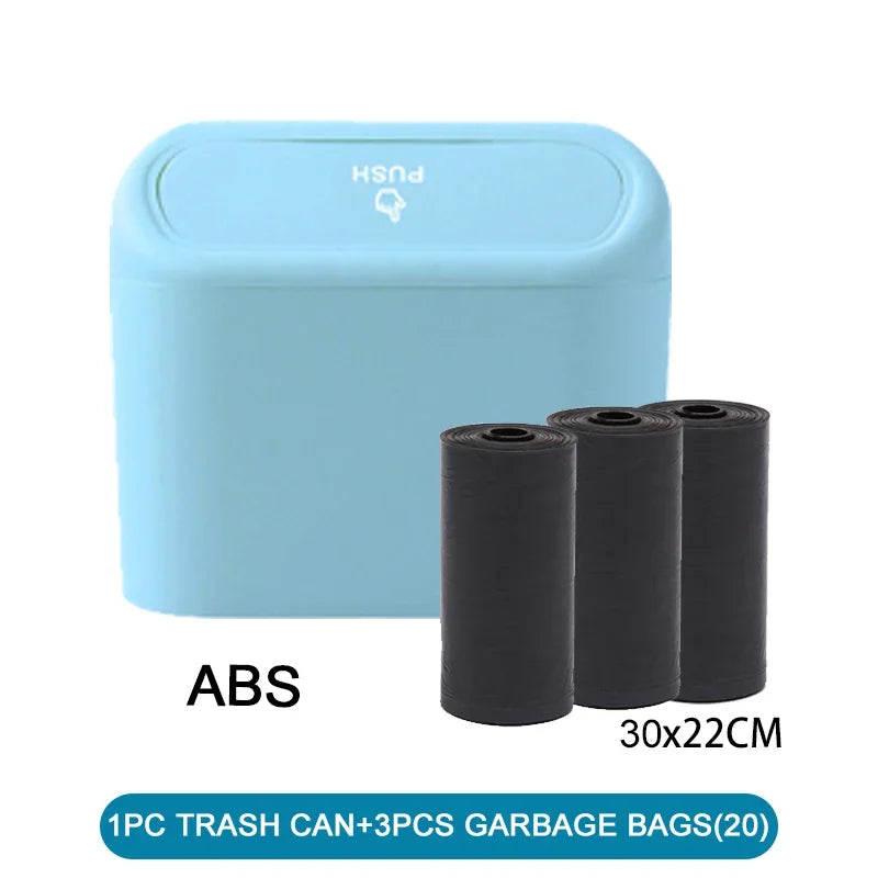 Car Trash Can (with Lid) Contains 60 (300) Garbage Bags, Small Car Trash Can, Leak-proof Mini Car Accessories Lootquake LLC