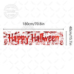 Halloween Theme Party 1.8m Banner Pumpkin Bloodstains Happy Halloween Outdoors Indoor Yard Hanging Decor Supplies Lootquake LLC