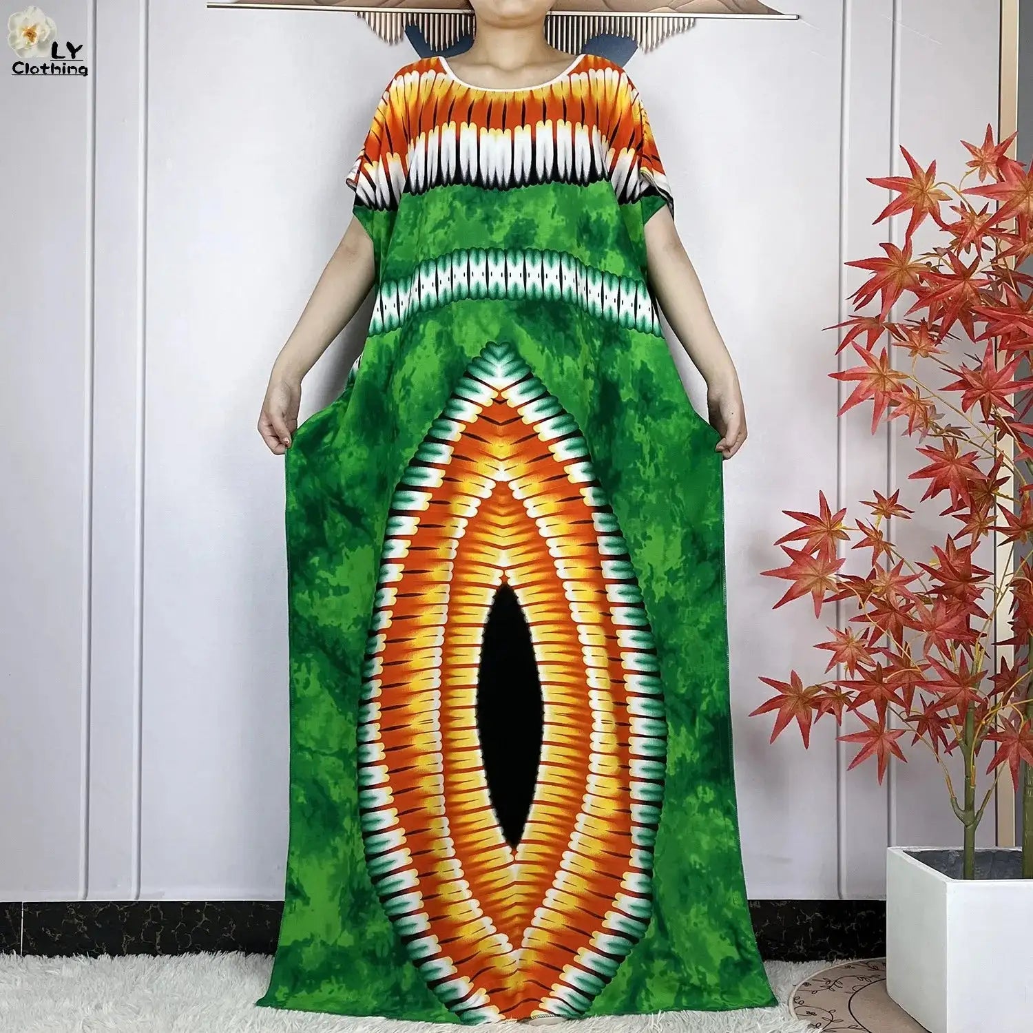 2024 Latest Muslim Sets Women Clothing Cotton Floral Loose Dashiki Long Dress African Abaya Dubai Traditional Islamic Clothing