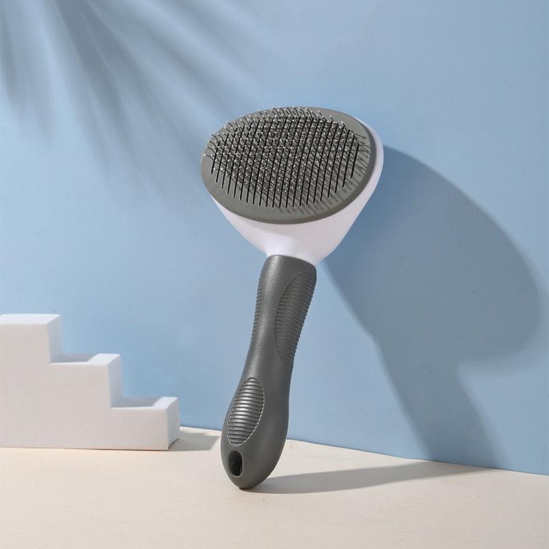 Pet Hair Remover Dog Brush Cat Comb Grooming Tools Dogs Accessories Cat Supplies Stainless Steel Beauty Massage Comb  Dog Cat Brush Pet Brush for Long and Short Hair with Self-Cleaning Brush Stevvex