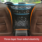 Car Storage Net Bag Between Seats Car Divider Pet Barrier Stretchable Elastic Mesh Bag Organizer Auto Accessories Lootquake LLC