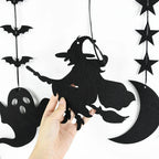 1set Halloween Decoration Banner Bunting Scary Spider Ghost Bat Hanging Garland Pull Flag Pendant For Halloween Party Home Decor Lootquake LLC