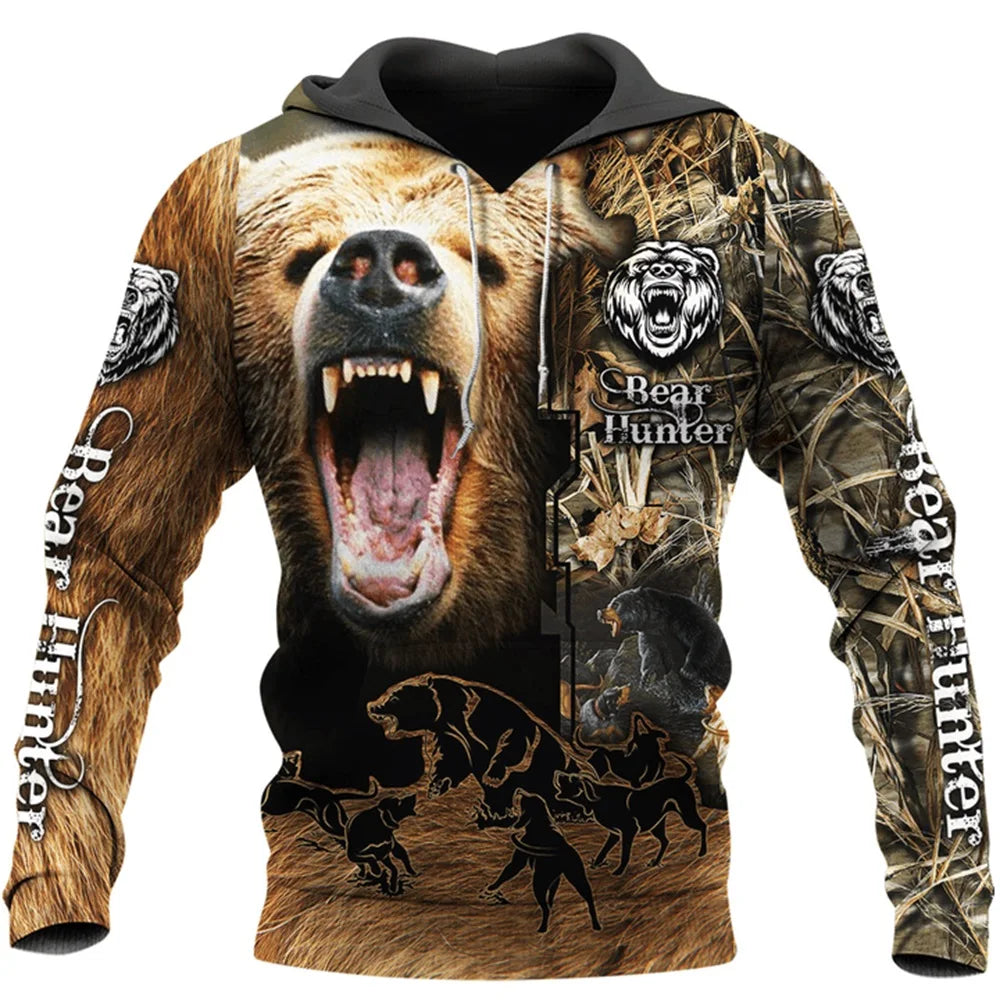 2024 Four Seasons Maple Leaf Camouflage 3D Sports Shirt Men's Fishing Outdoor Camping Hunting Clothing Jacket Men's Hoodie Pi-Mart