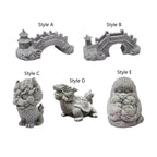 Sandstone Statue Miniature Antique Gardening Landscape Ornament for Indoor Outdoor Hotel Tabletop Living Room Decoration Lootquake LLC